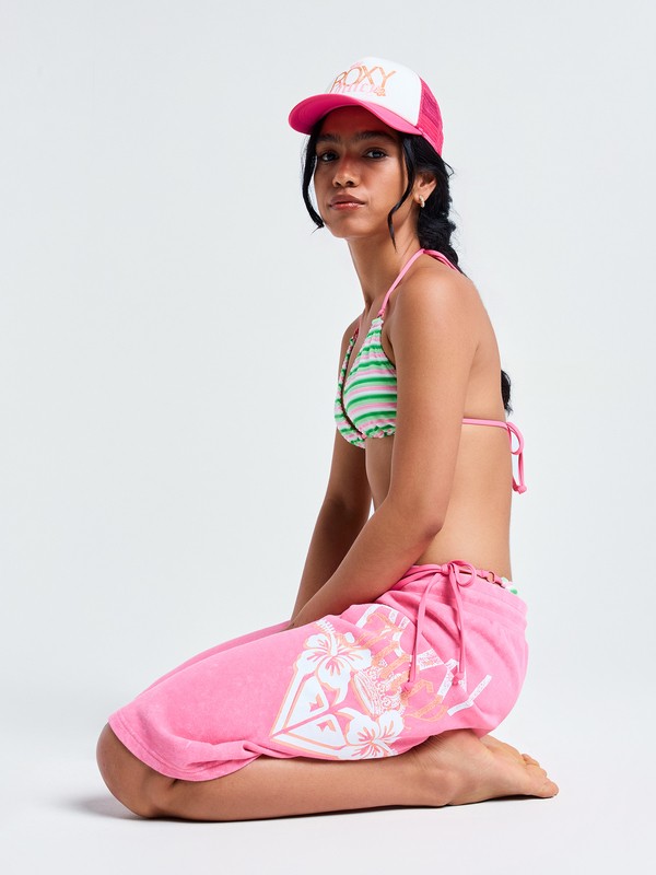 Roxy X Juicy Couture Short taille élastique Rose Femme