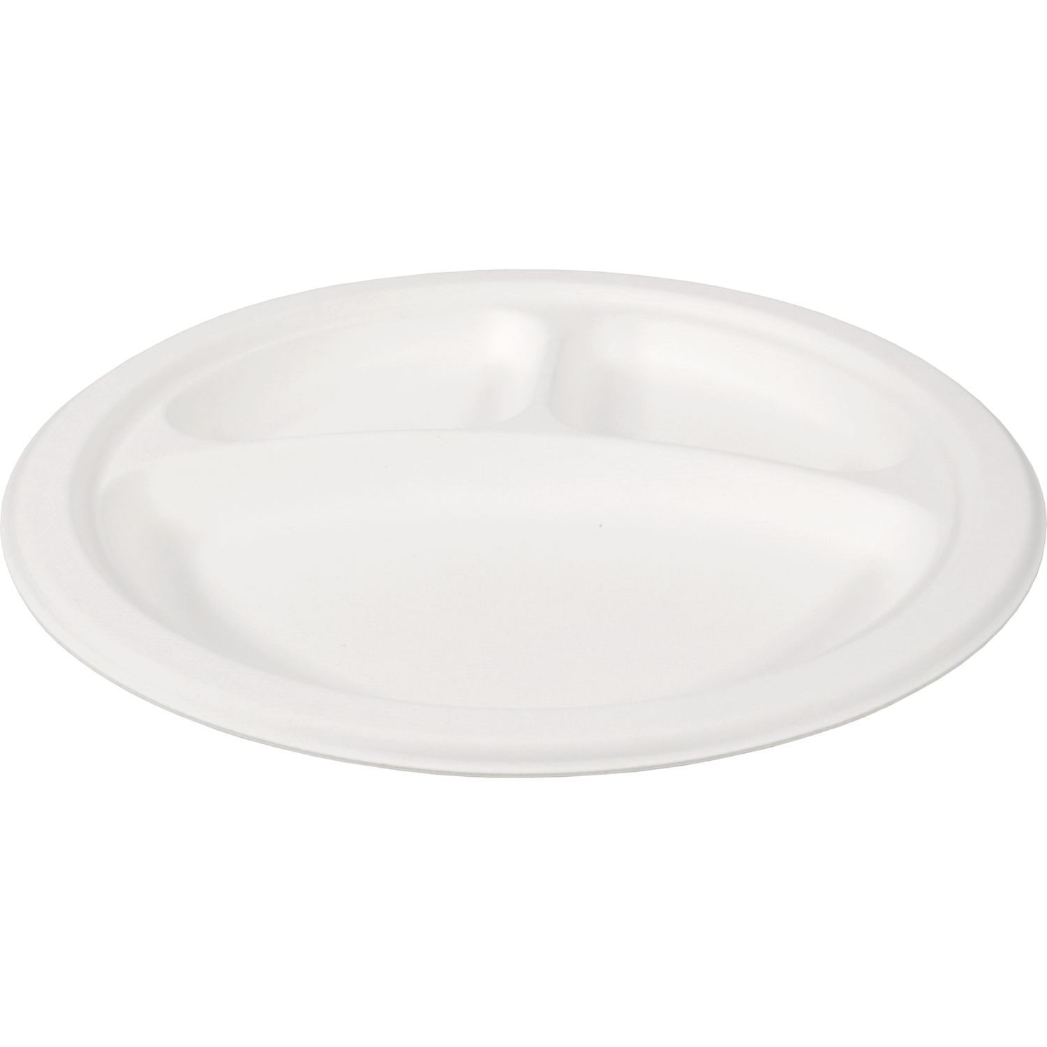 Depa Bord, rond, 3-vaks, bagasse (suikerrietpulp), Ø26cm, wit