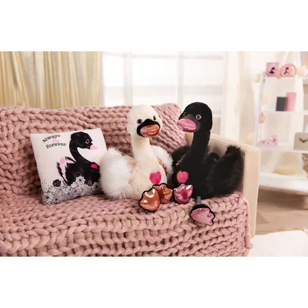 NICI Kissen Love Schwan schwarz ca. 30x30cm GREEN