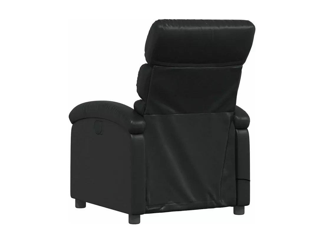 Fauteuil de massage inclinable Noir Similicuir