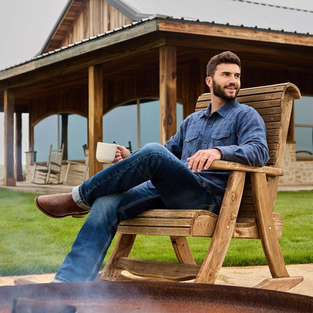 Ariat mens Holland Retro Fit Western Shirt Navy
