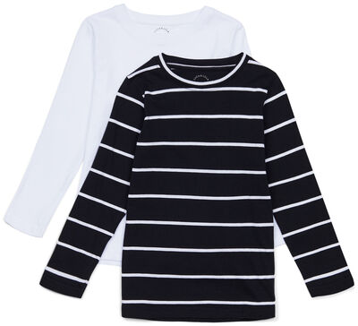 Luca & Lola Nario Genser 2-pack, Black Stripes