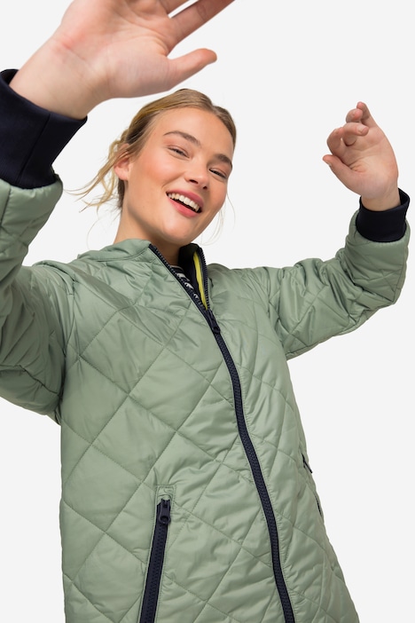 Steppjacke, oversized, Stehkragen