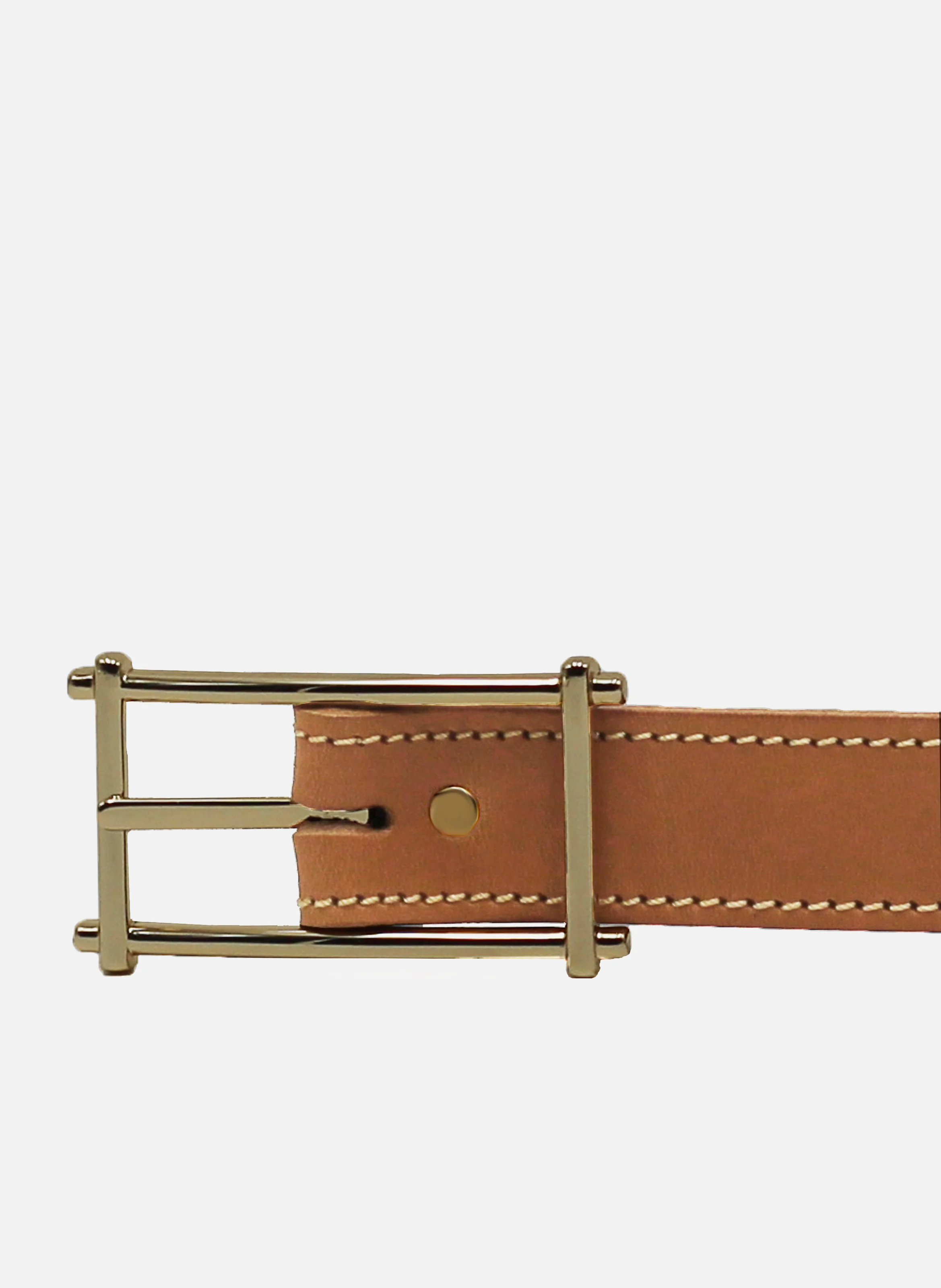 Ceinture vintage cuir daim cuir lisse | Marron