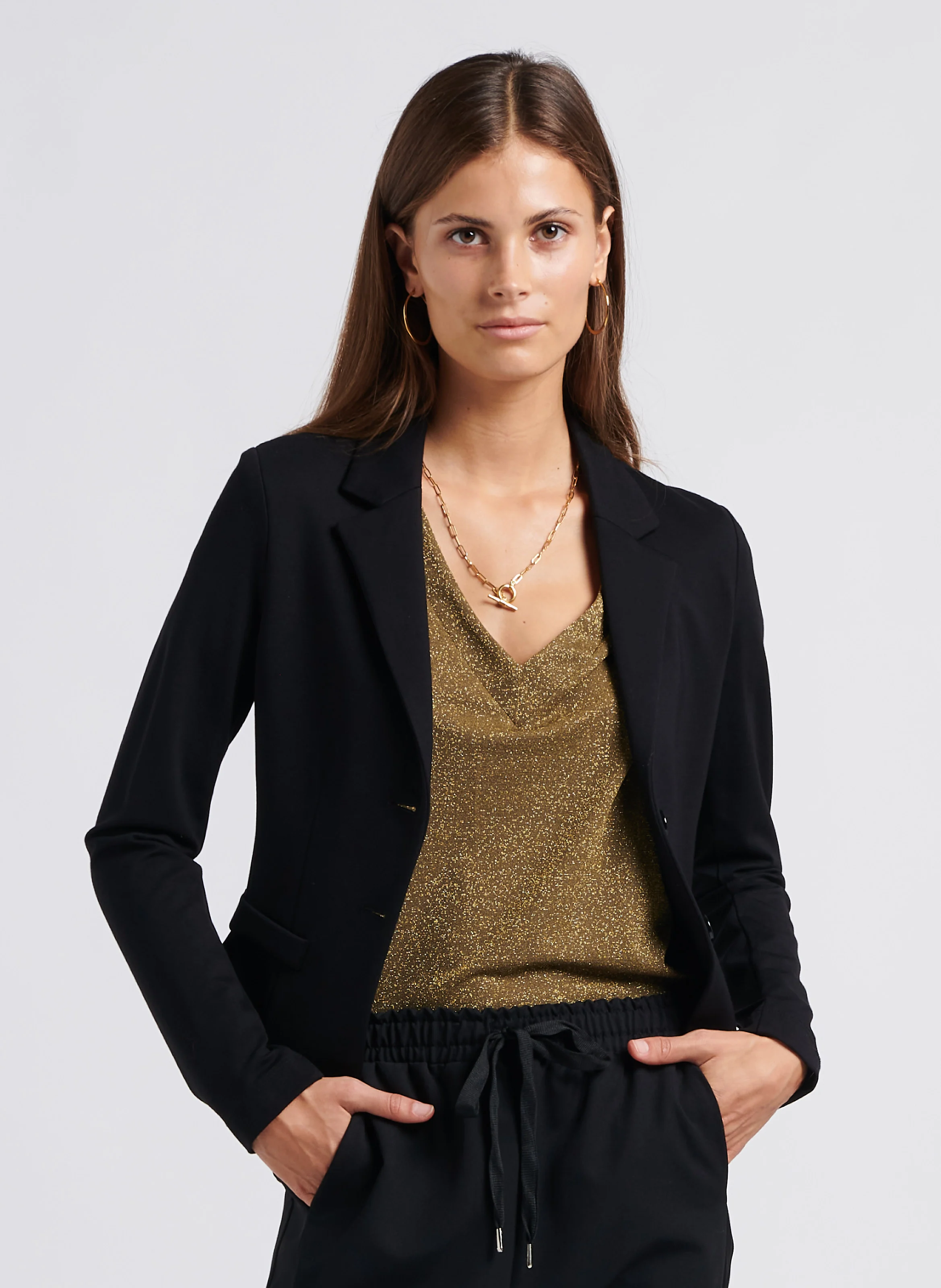 Veste courte tailleur| Noir