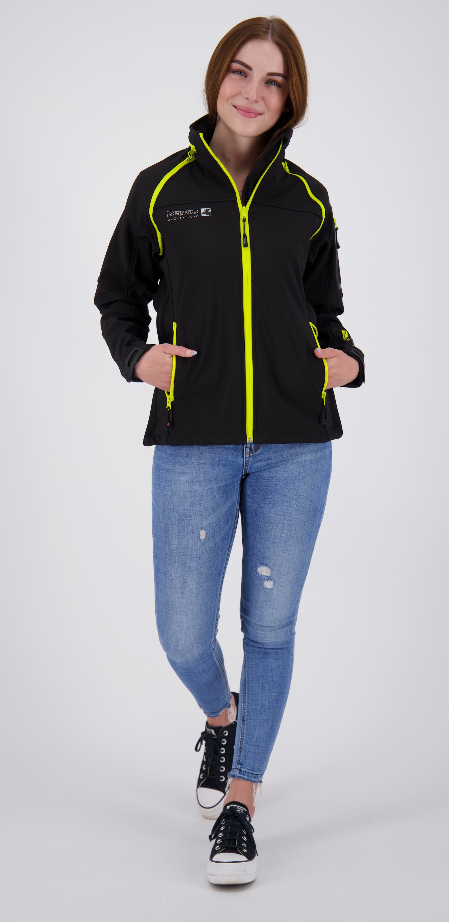 DEPROC Active Softshelljacke »STANLEY PEAK WOMEN« abtrennbare Ärmel