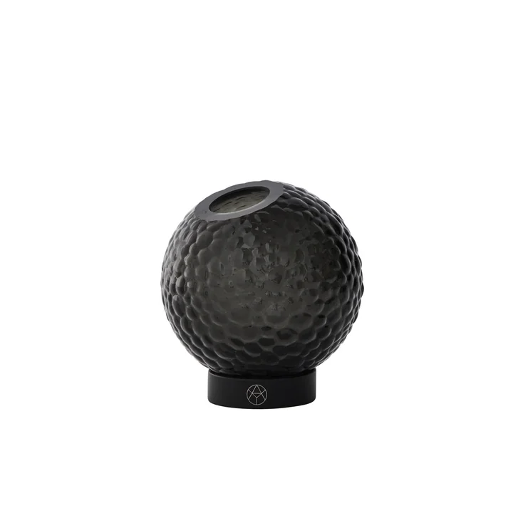 AYTM - Globe Bubbles Vase Ø 10 cm, schwarz / schwarz