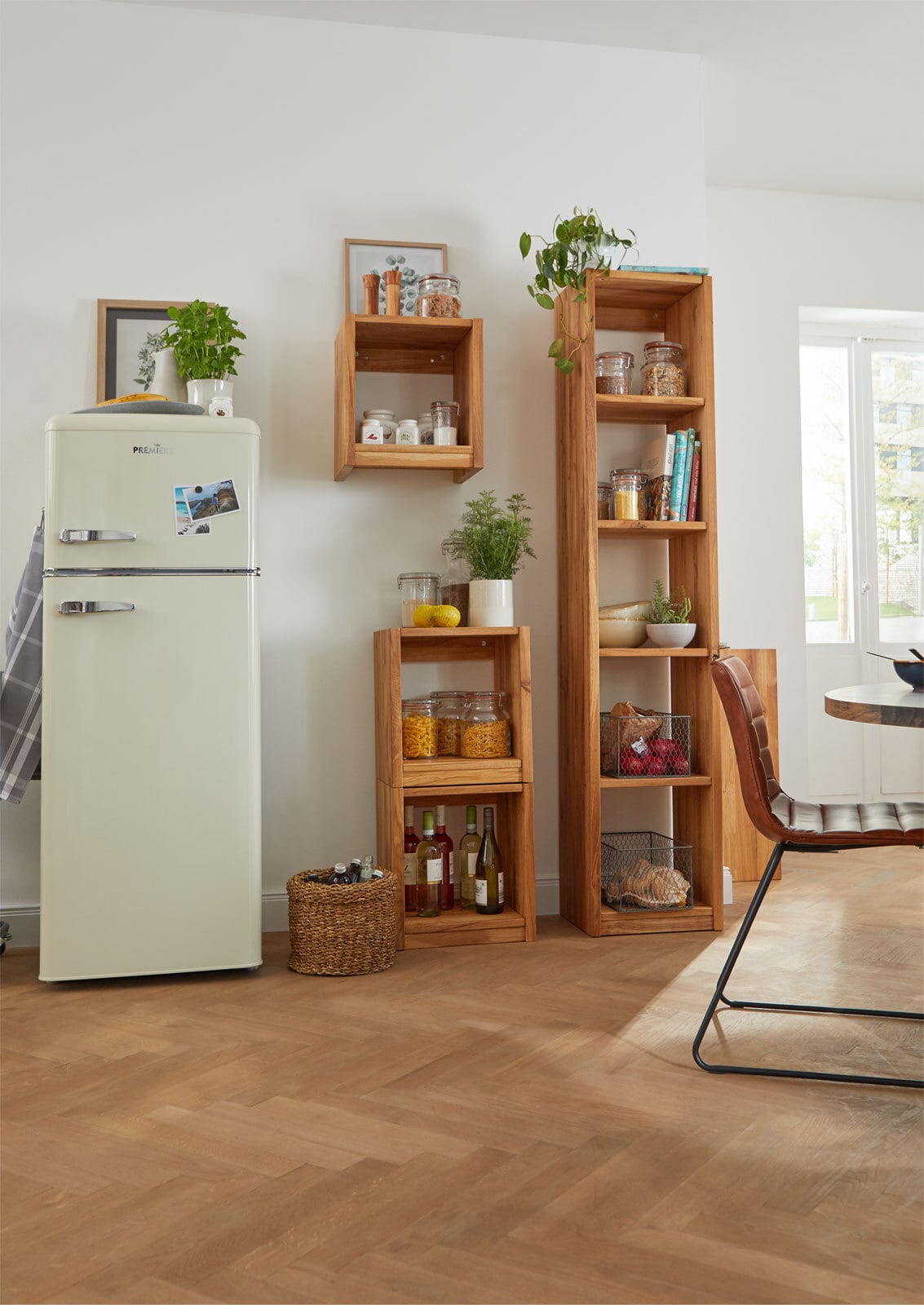 TRAUMWERKSTATT Regal WOODY 80 x 81,2 cm Wildeiche massiv