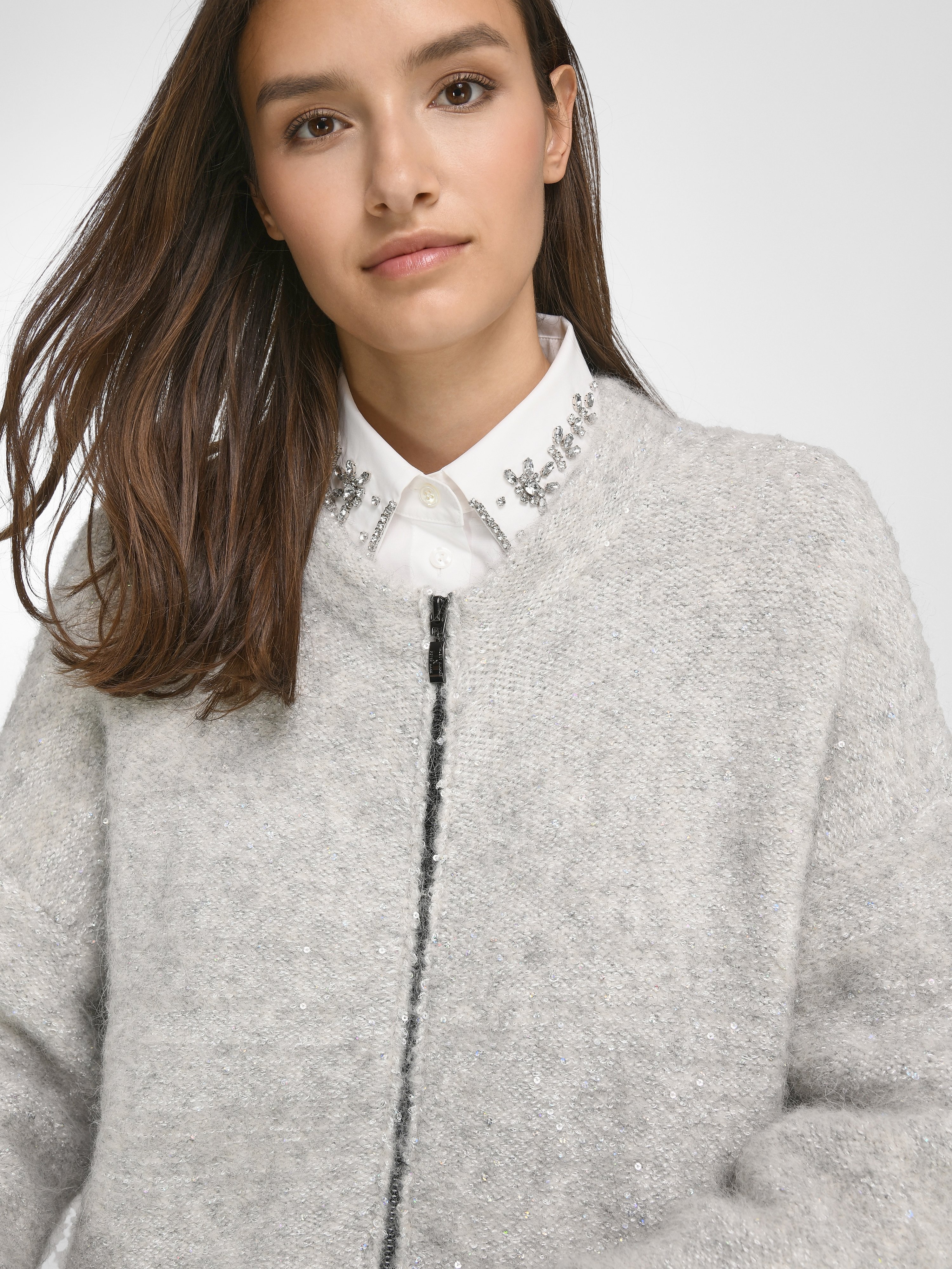 Long-Strickjacke