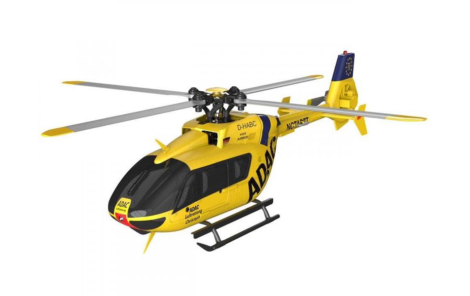 Helikopter EC135 ADAC 4-Kanal, 6G, RTF<br>Kleiner Singlerotor EC135 Hubschrauber in ADAC Lackierung mit 6G Gyro
