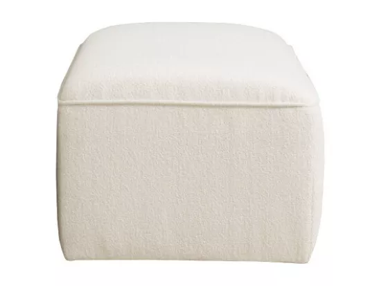 Noor - Pouf pour canapé modulable en tissu bouclette - Écru