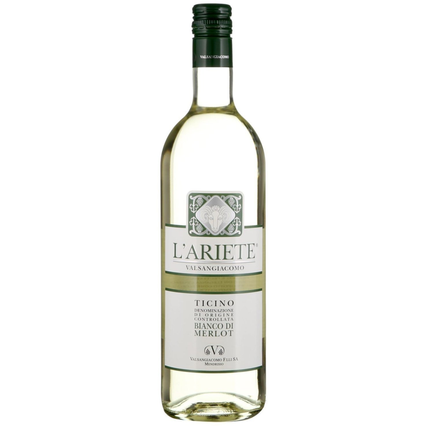 Ticino DOC Merlot Bianco L'Ariete -75cl