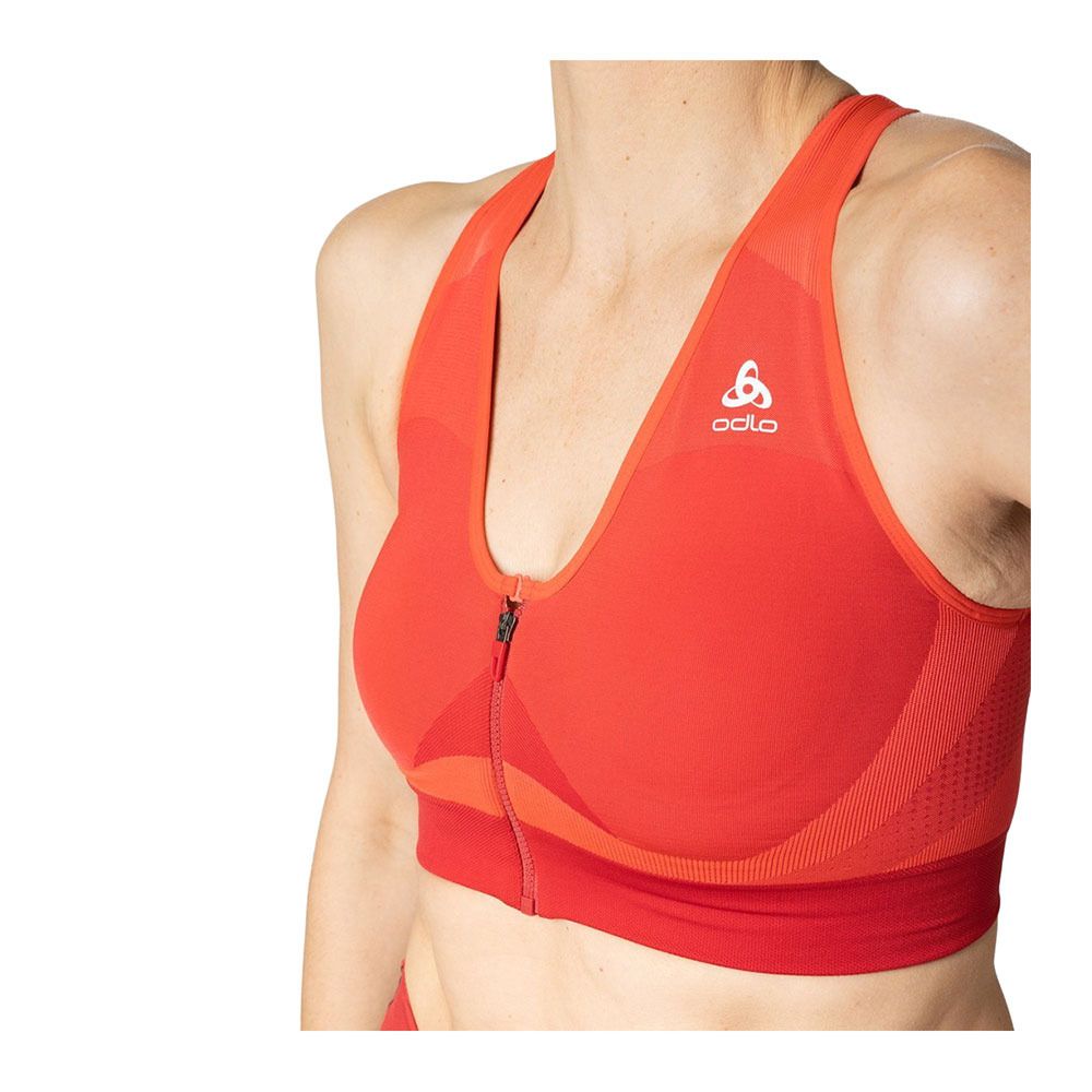 Odlo SEAMLESS HIGH - Brassière Femme american beauty - cayenne