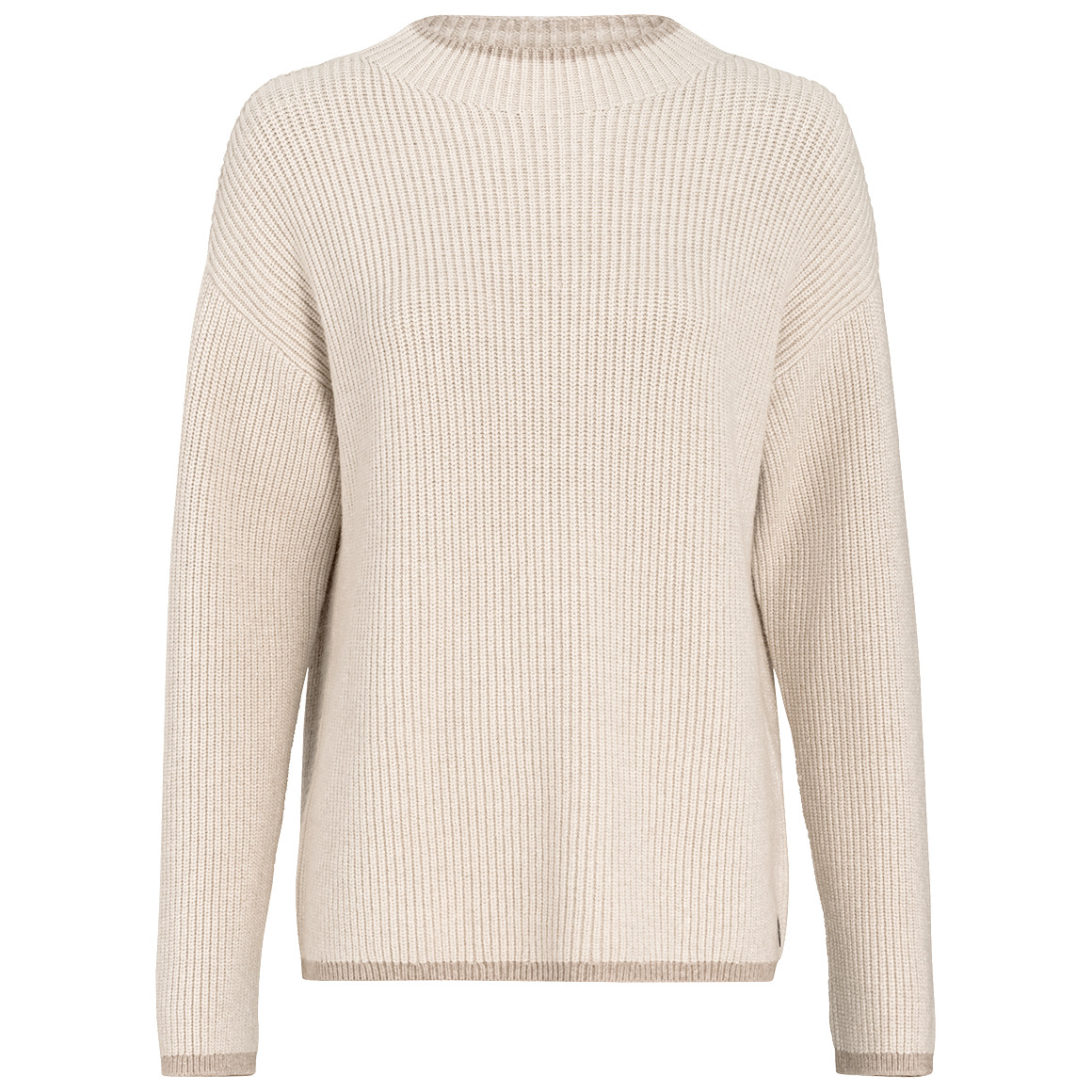 Gina Benotti Damen Strickpullover mit Stehkragen beige