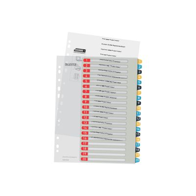 Leitz Cosy - Intercalaire 20 positions - couleurs assorties