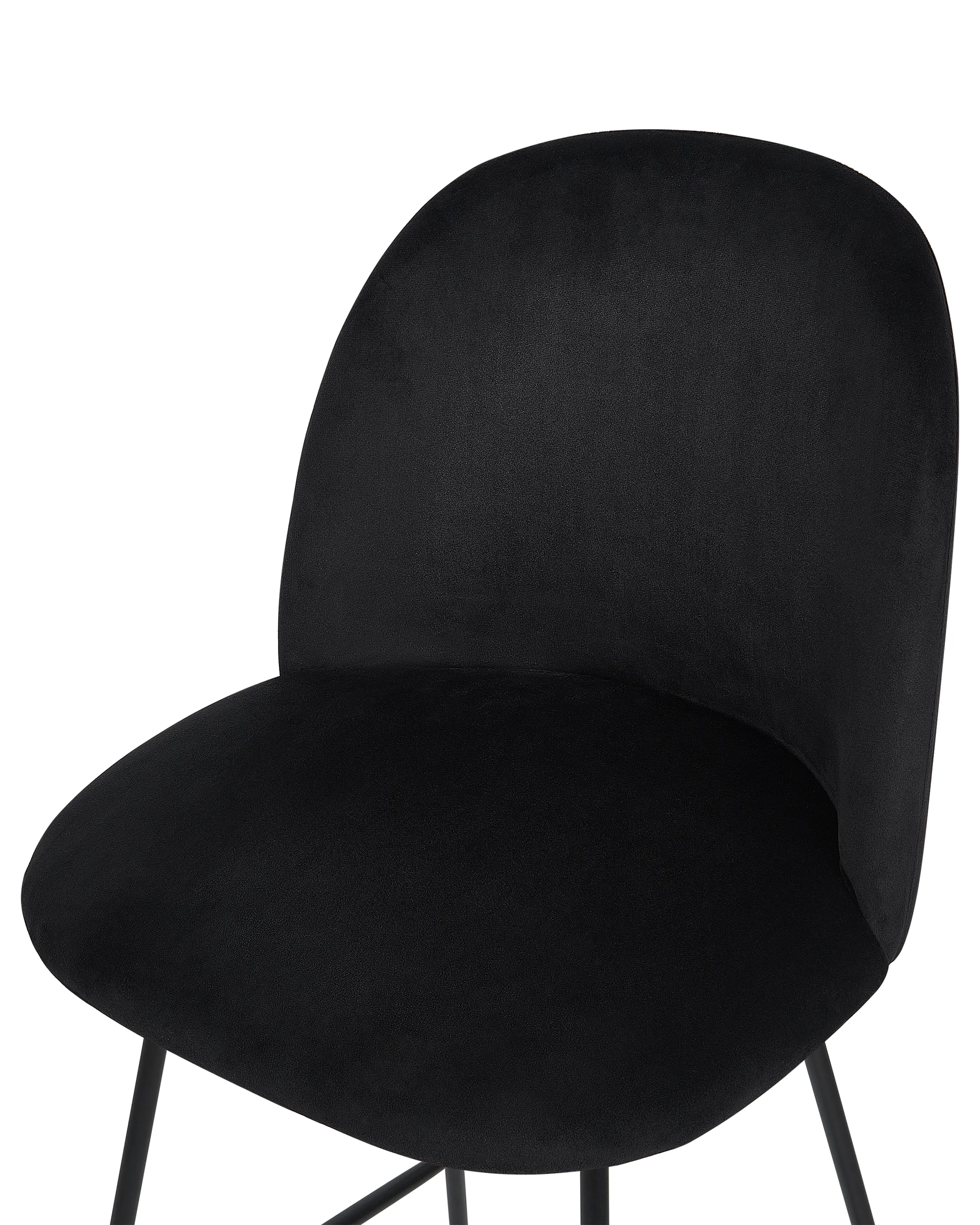 Set van 2 barstoelen ARCOLA Fluweel Zwart