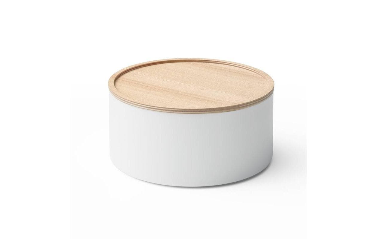 Aufbewahrungsbox Rin Nature/WeissAufbewahrungsbehälter mit Deckel