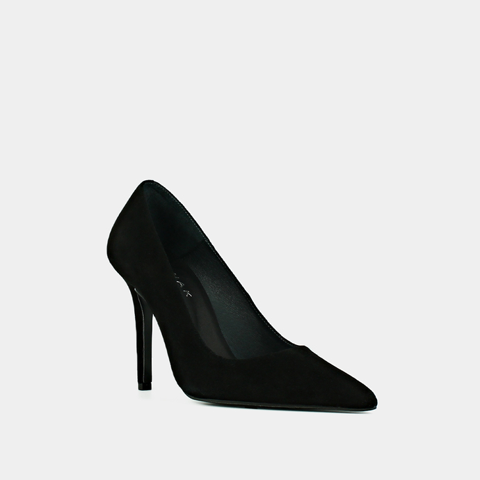 Escarpins à bouts pointus et talons  en velours noir