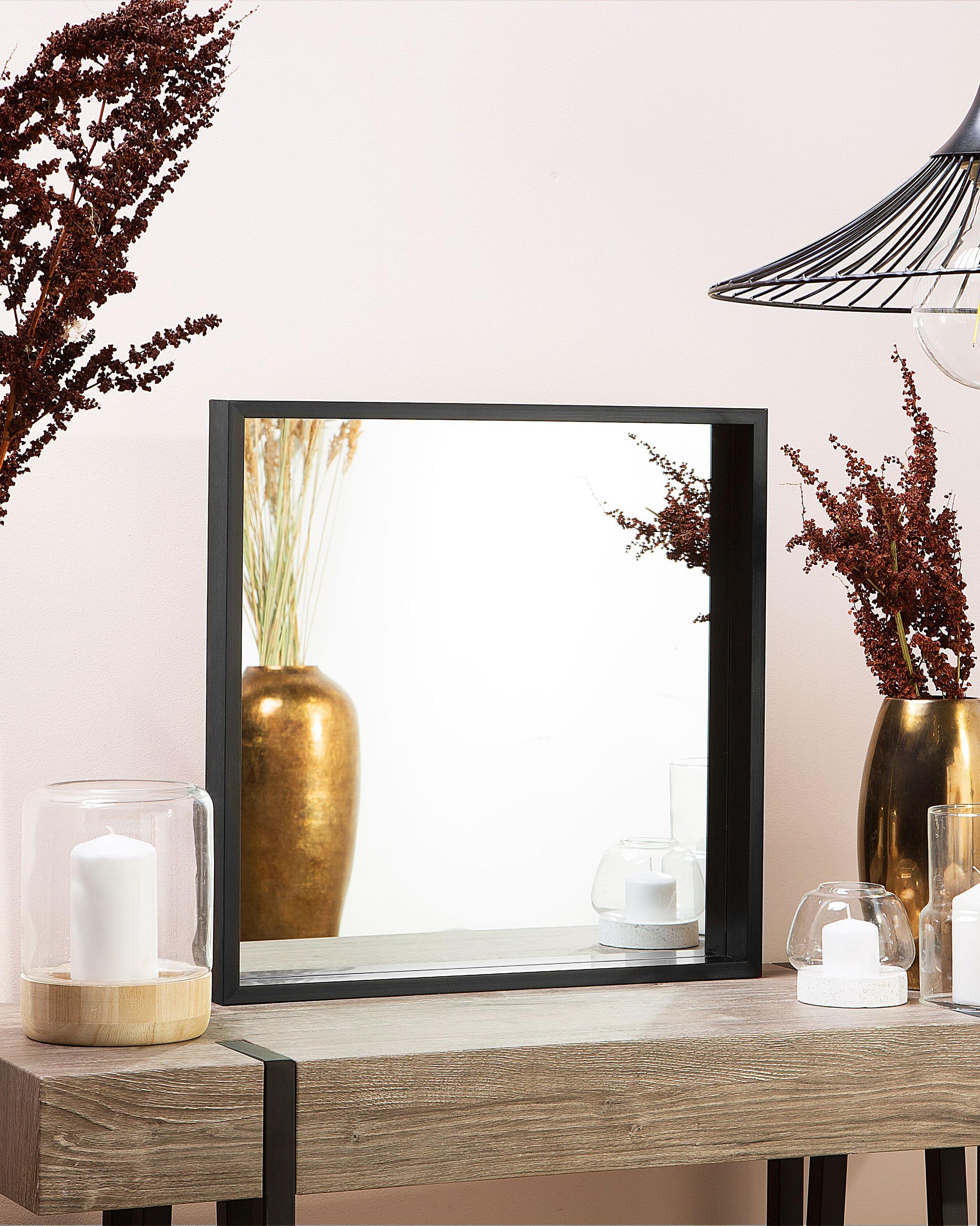 Wandspiegel BRIGNOLES 50 cm 50 cm Zwart