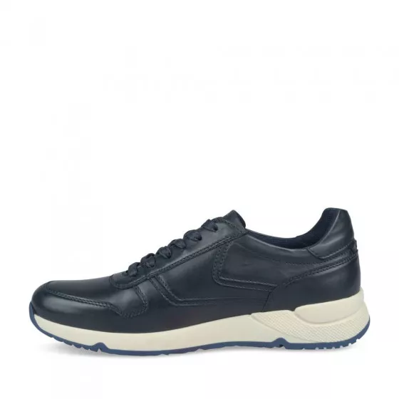 Baskets MARINE DENIM SIDE CUIR