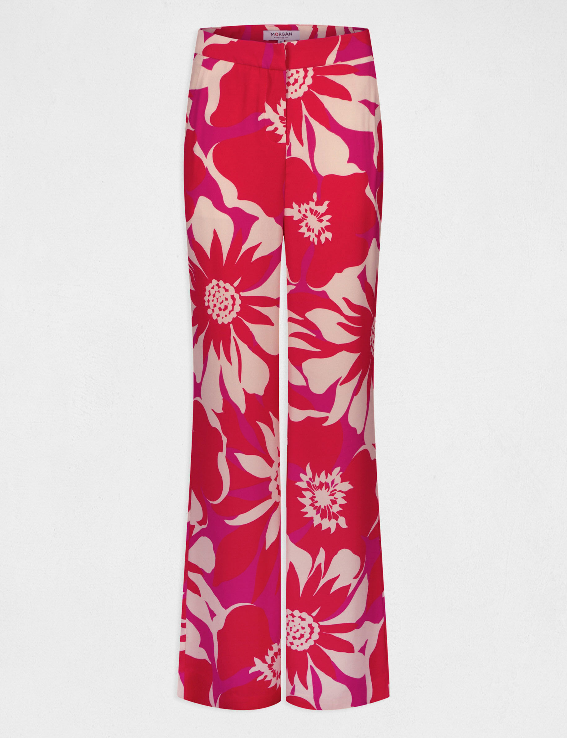 Pantalon large fluide imprimé floral multico femme - multico