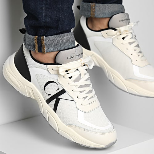 Baskets Retro Tennis Lace Up 0785 Creamy White Black