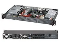 Supermicro SC504 203B - Rack-monterbar 1U - mini ITX - non-hot-swap 200 Watt - sort