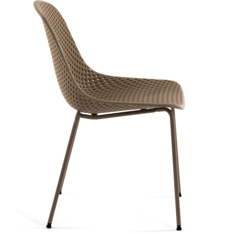 Chaise d'extérieur Quinby - plastique recyclable - pieds acier