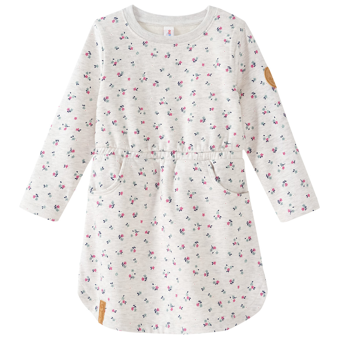 Topolino Mädchen Sweatkleid mit Blumen-Allover creme
