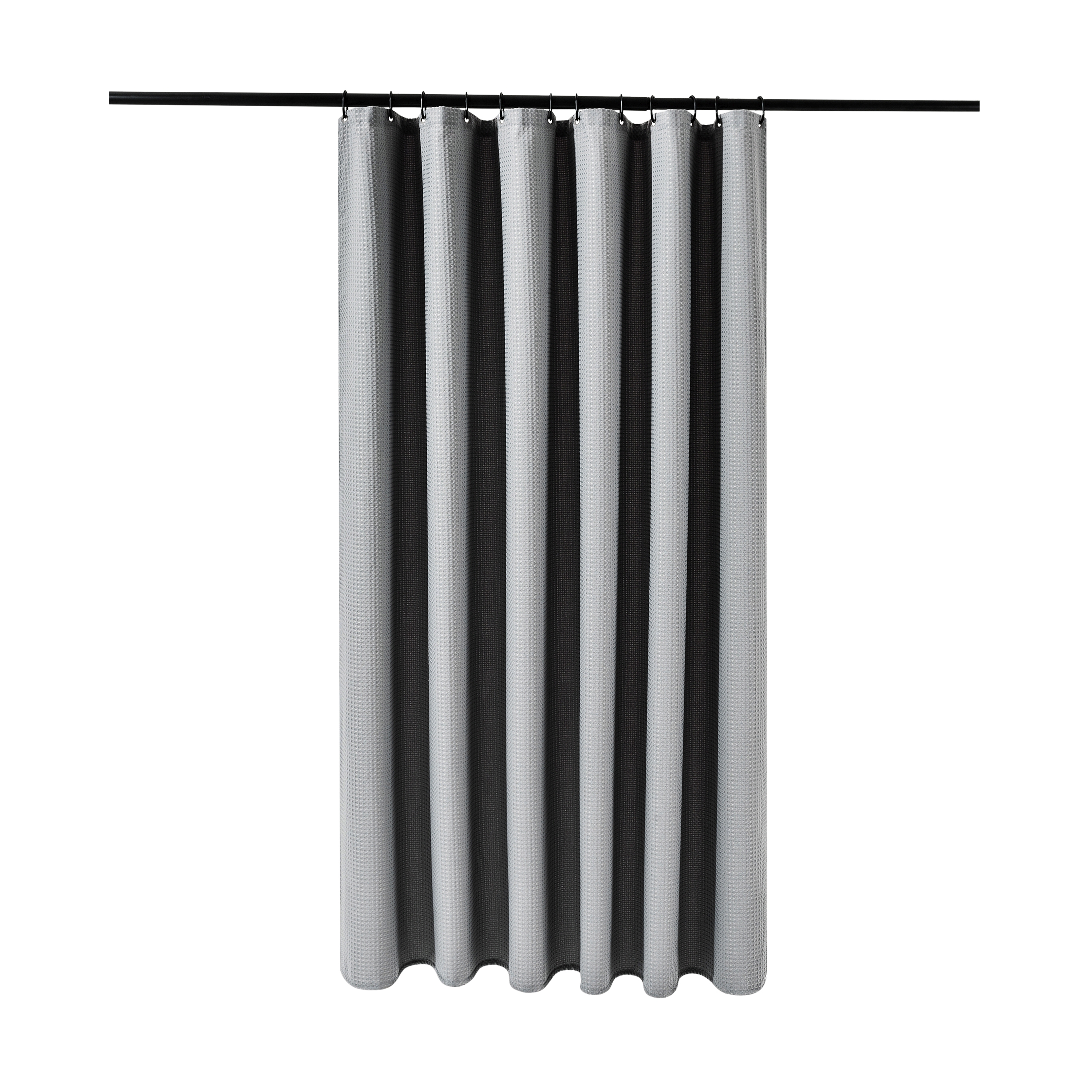 Duschvorhang 182 x 182 cm Waffel grau