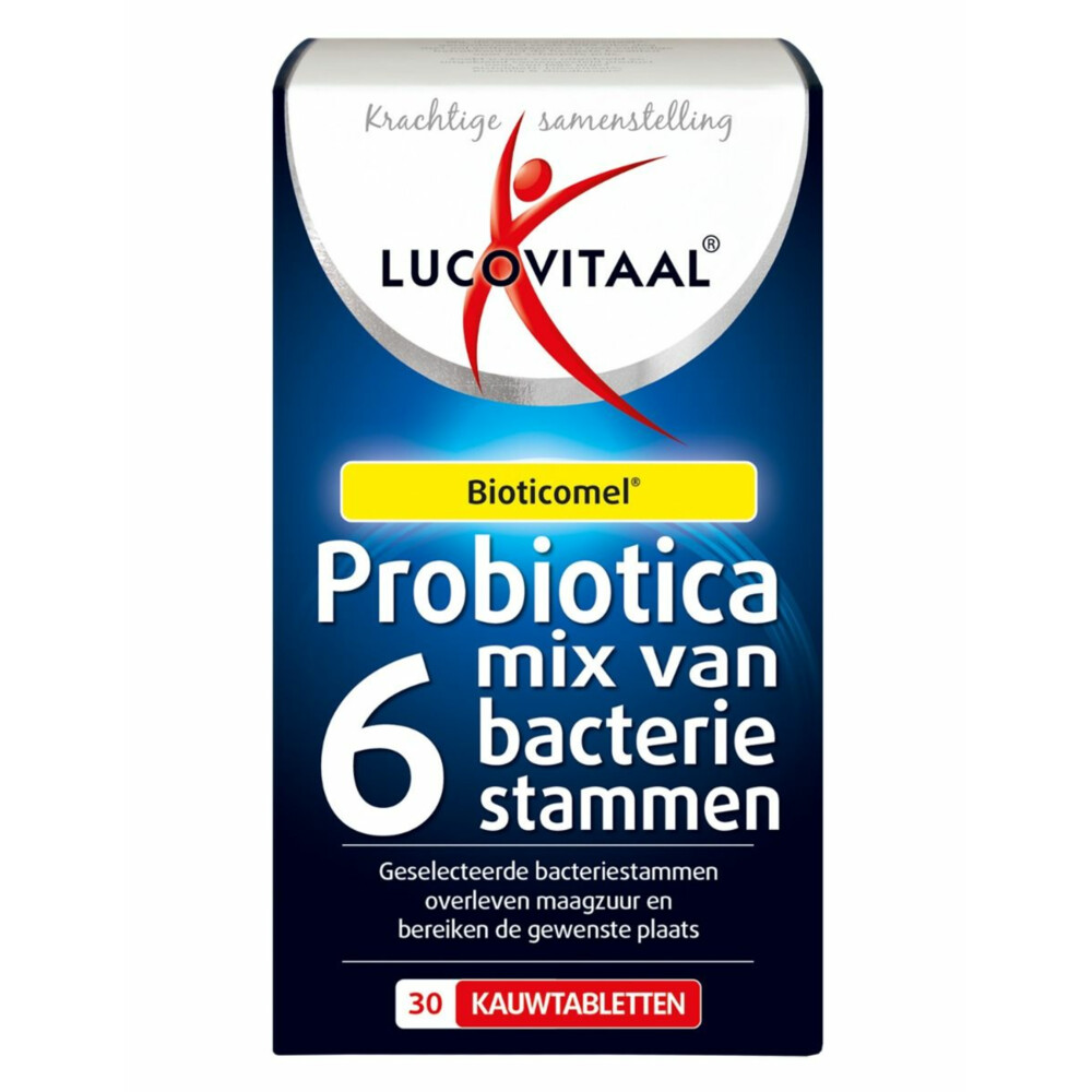 Lucovitaal Probiotica Mix van 6 Bacteriënstammen30 kauwtabletten
