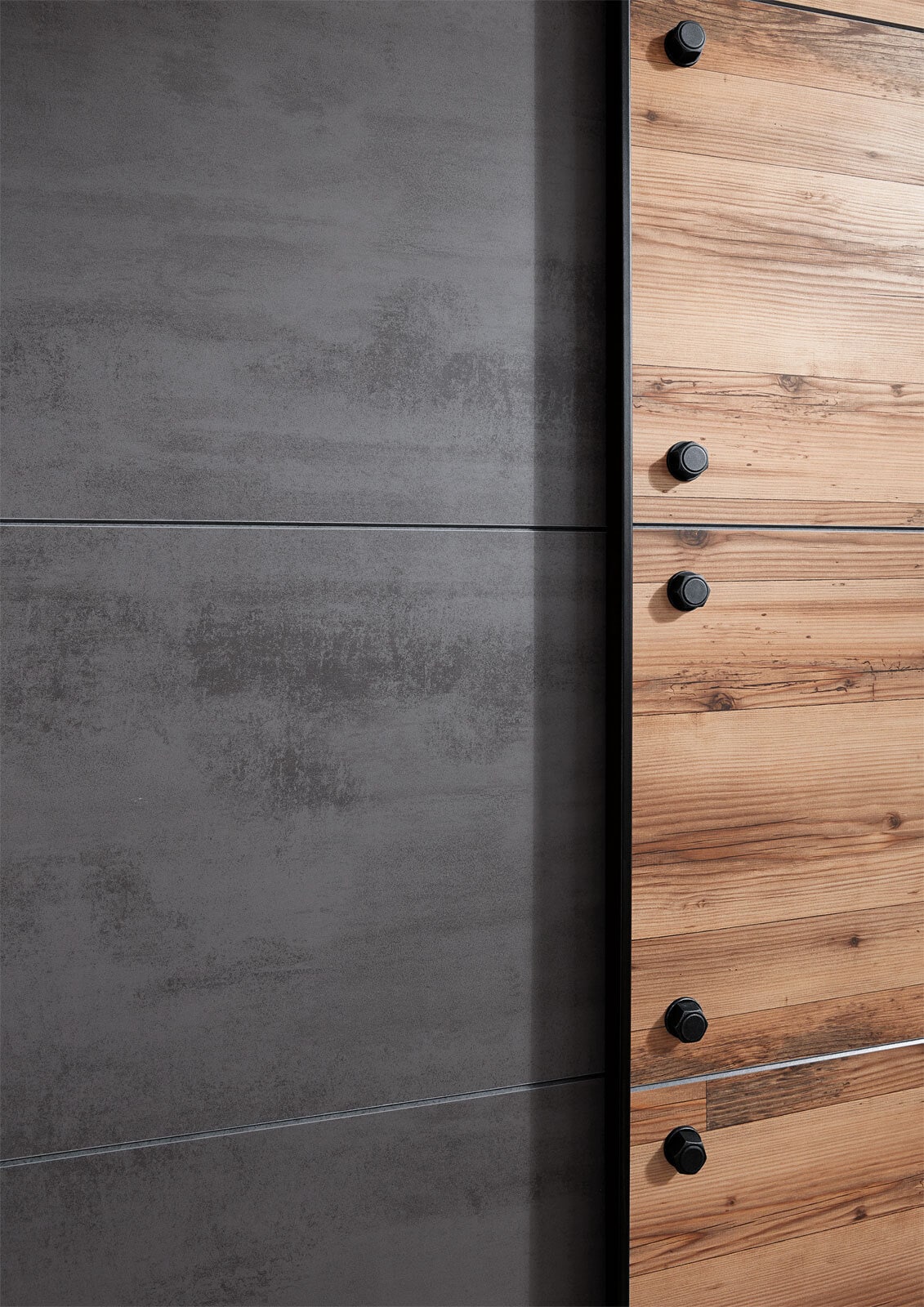 Schwebetürenschrank Dover Braun/Grau 270 x 210 x 60 cm
