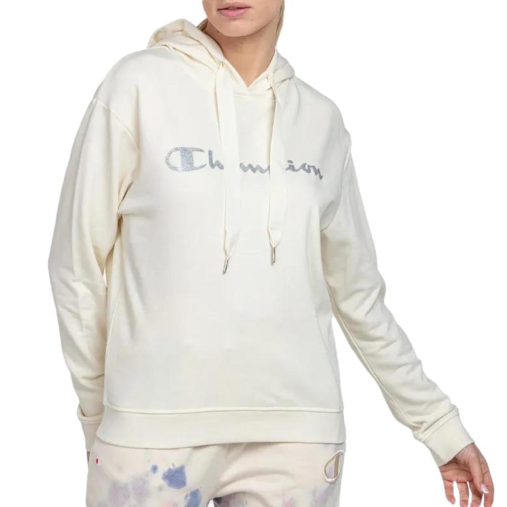 Champion Sweat à Capuche Écru Femme ChampionLady Label