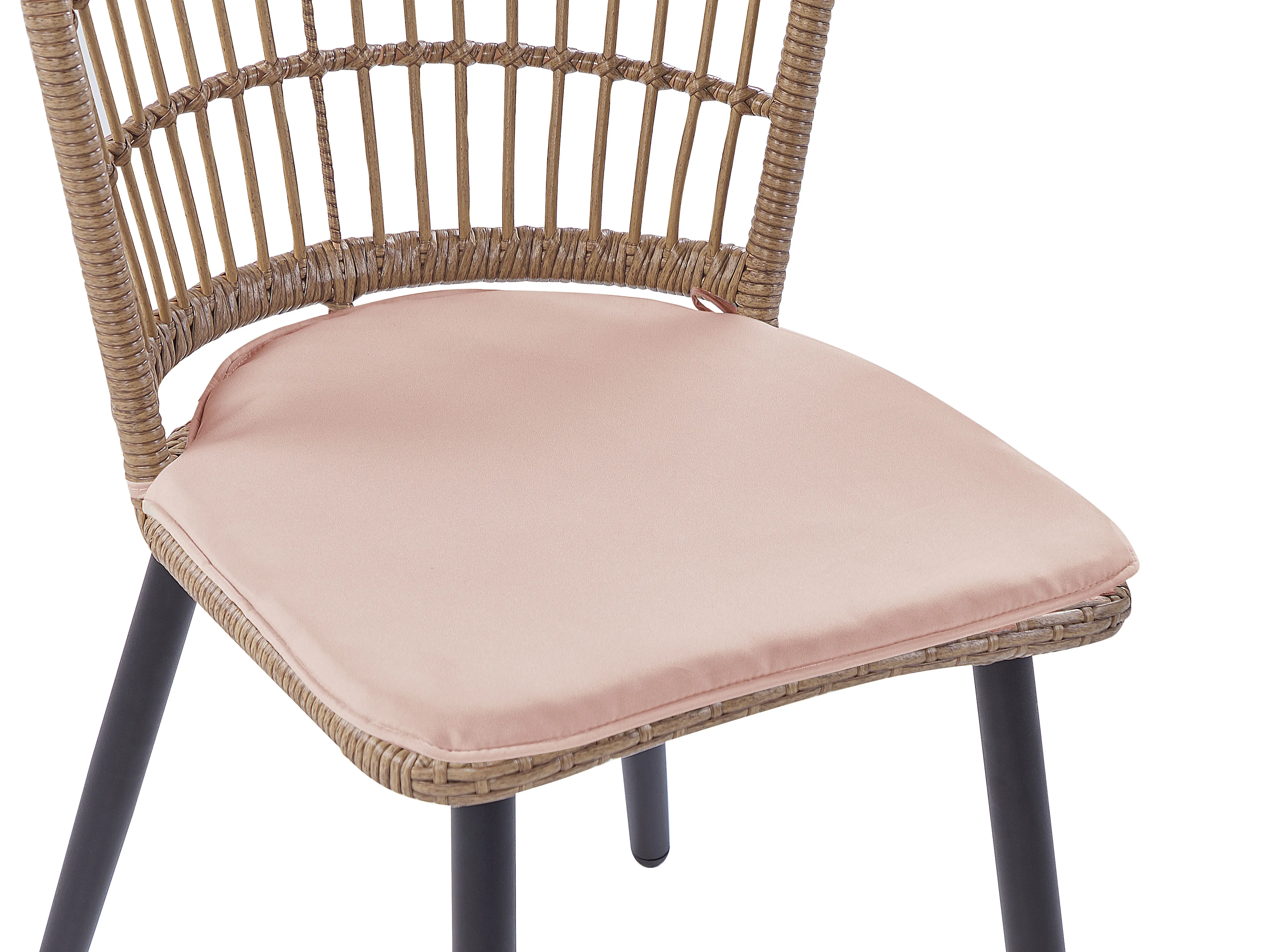 Tuinset 6-zits ALIANO met kussens PE rotan Pastelroze