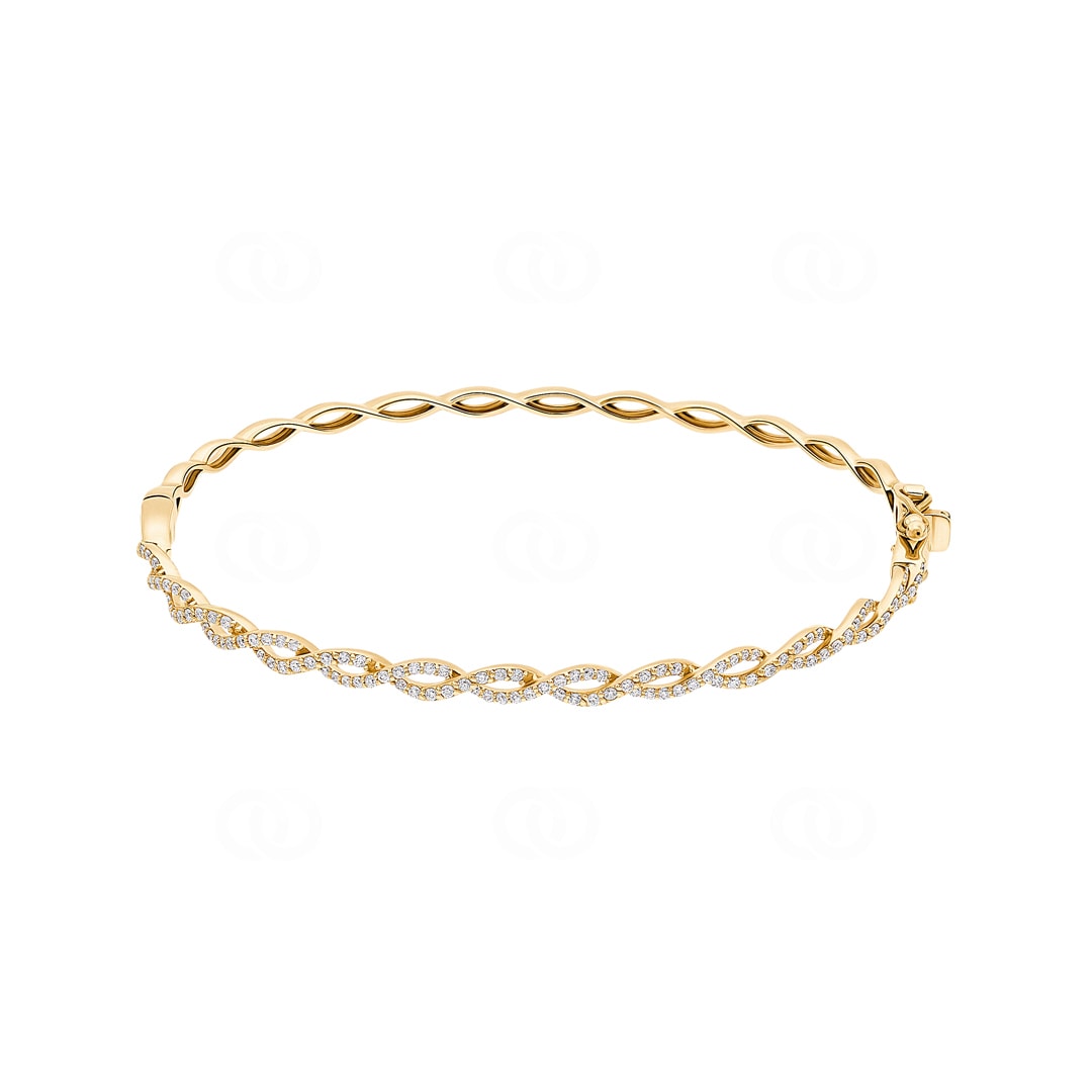 0.61 Karat Diamantarmreif 750/18 K Gelbgold