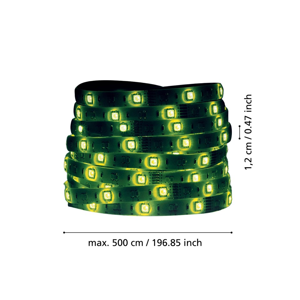 EGLO - Stripes-Z lysbånd hvid L500 - RGB + TW - Zigbee, Bluetooth