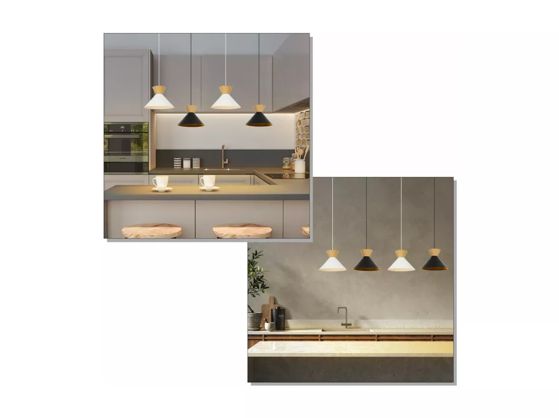 NETTLIFE Suspension Vintage Salle à Manger 2x Lampe Suspendue Noire Lampe Suspendue Industrielle E27 Métal Rétro