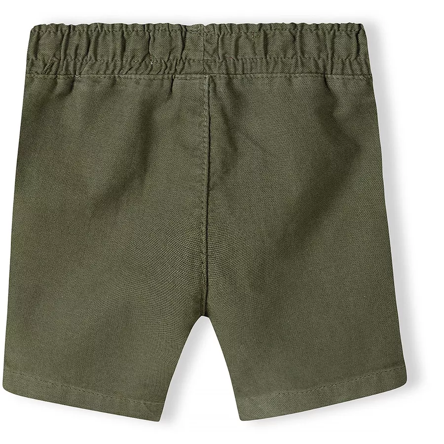MINOTI T-Shirt und Shorts im Set WeißKhakigrün