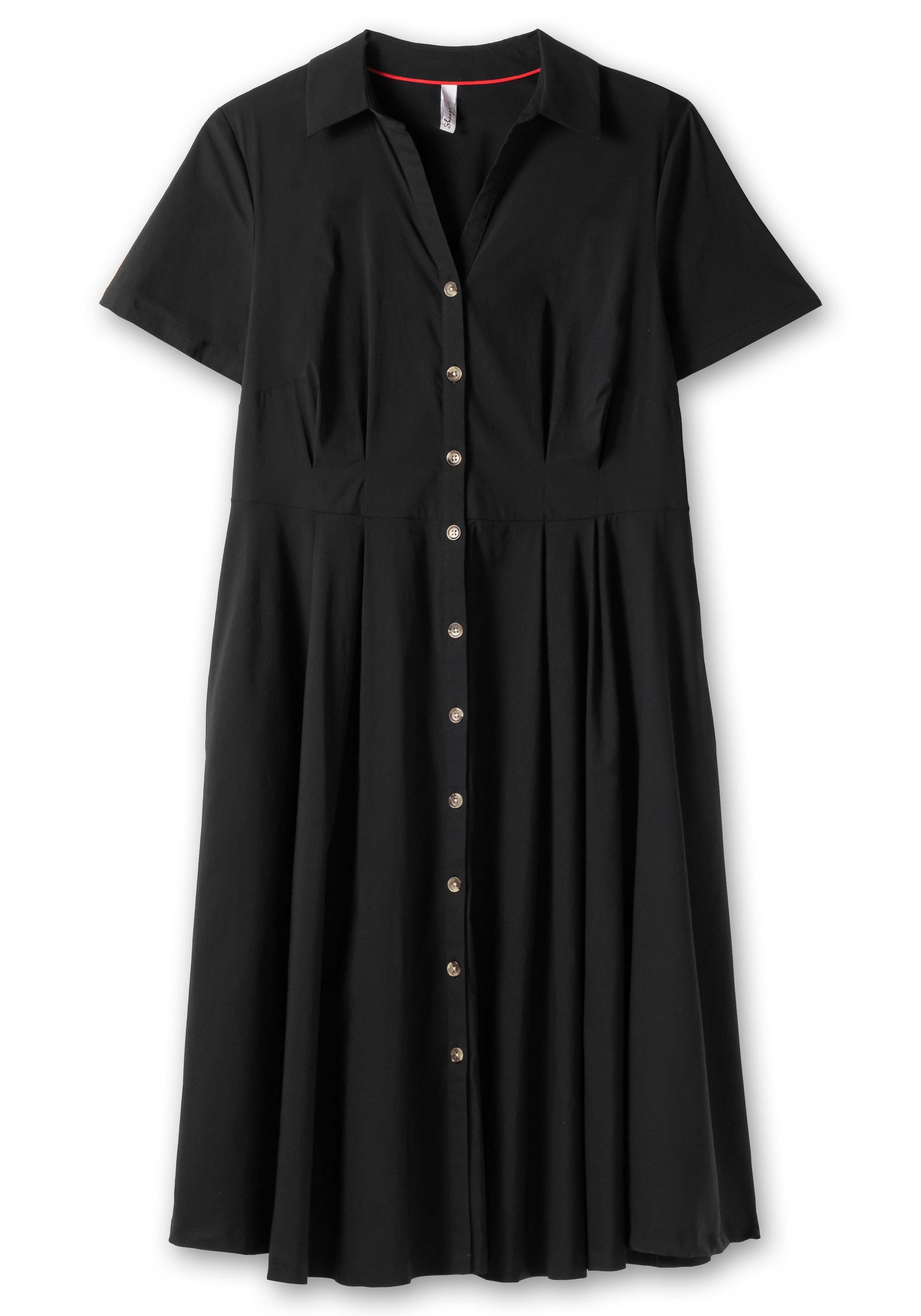 Hemdblusenkleid mit ausgestelltem Rock, aus Popeline