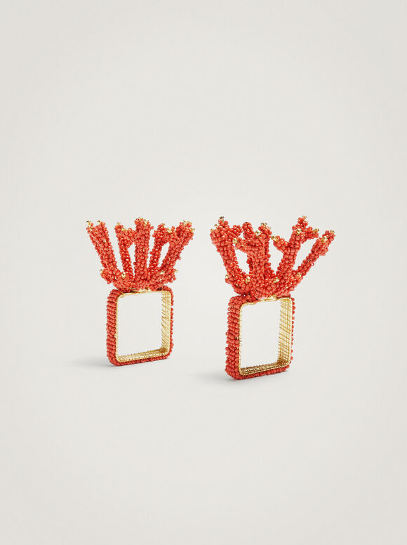 Conjunto de porta-guardanapos de coral - Coral