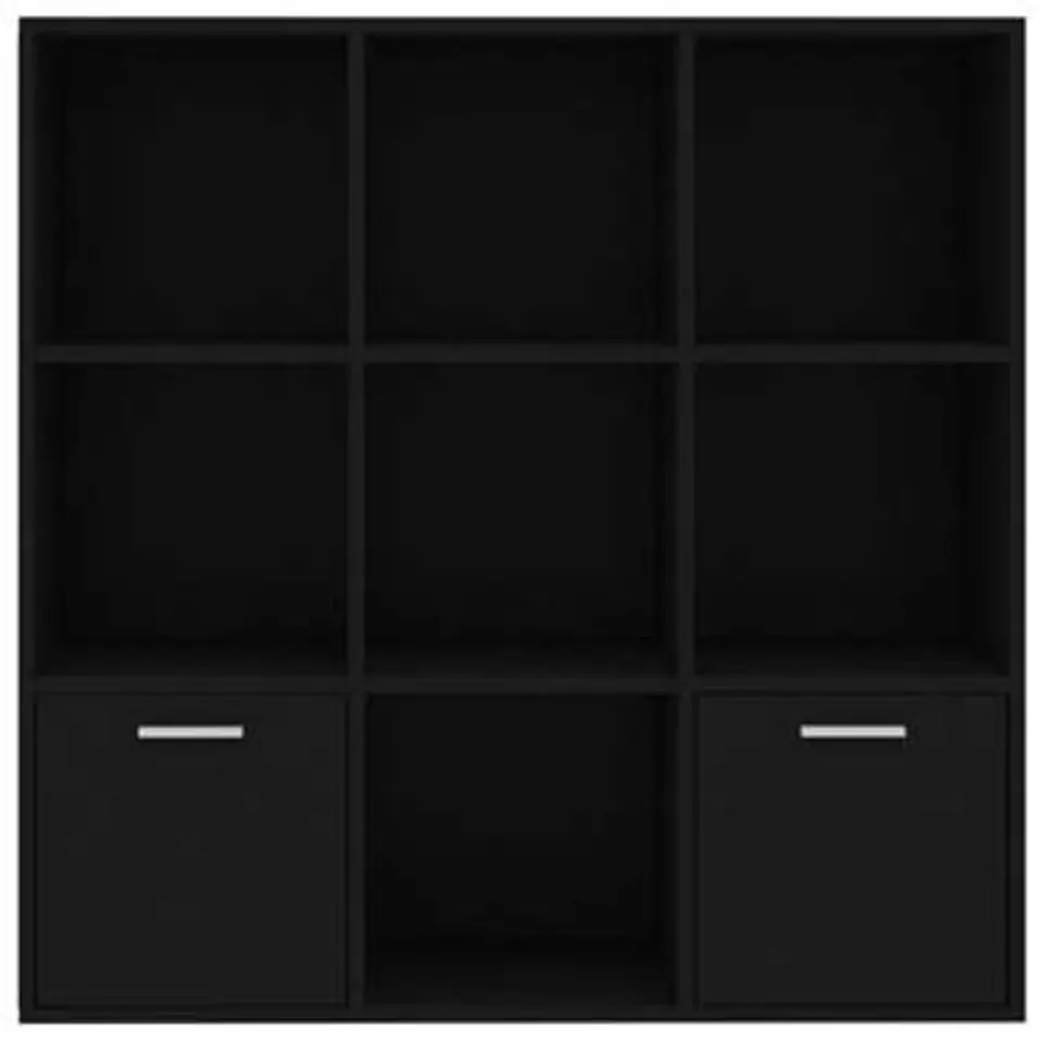 vidaXL - Boekenkast - Zwart - Bewerkt hout