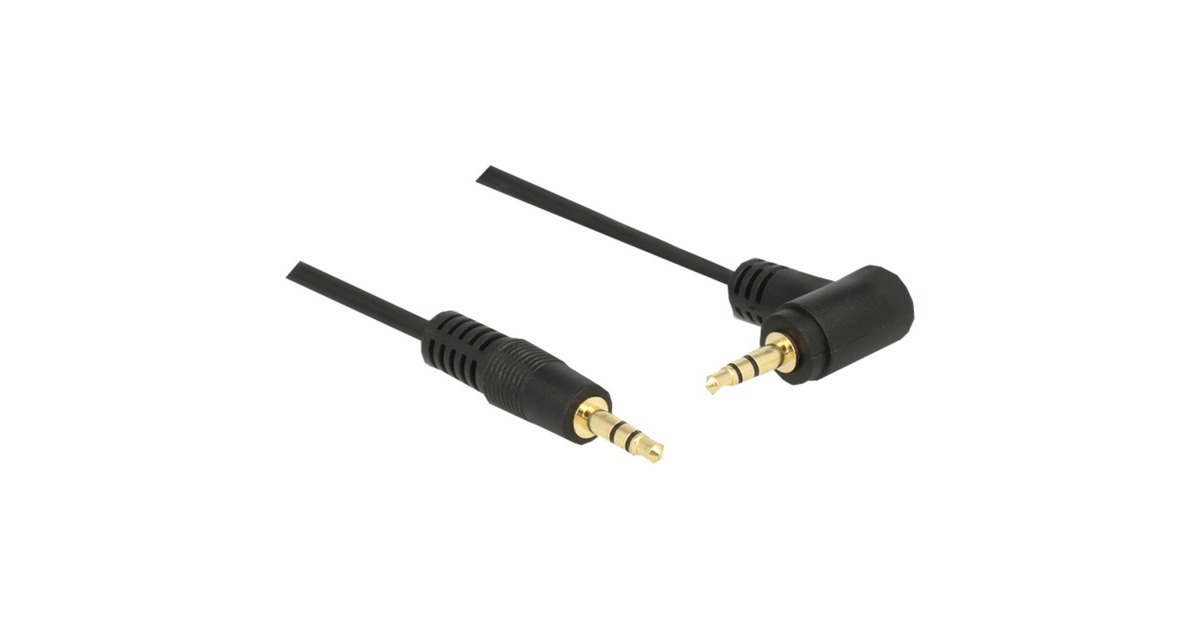 DeLOCK3,5 mm male > 3.5 mm male kabel  (Zwart, 1 meter)