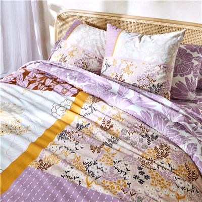 Linge de lit patchwork de fleurs - BECQUET CRÉATION