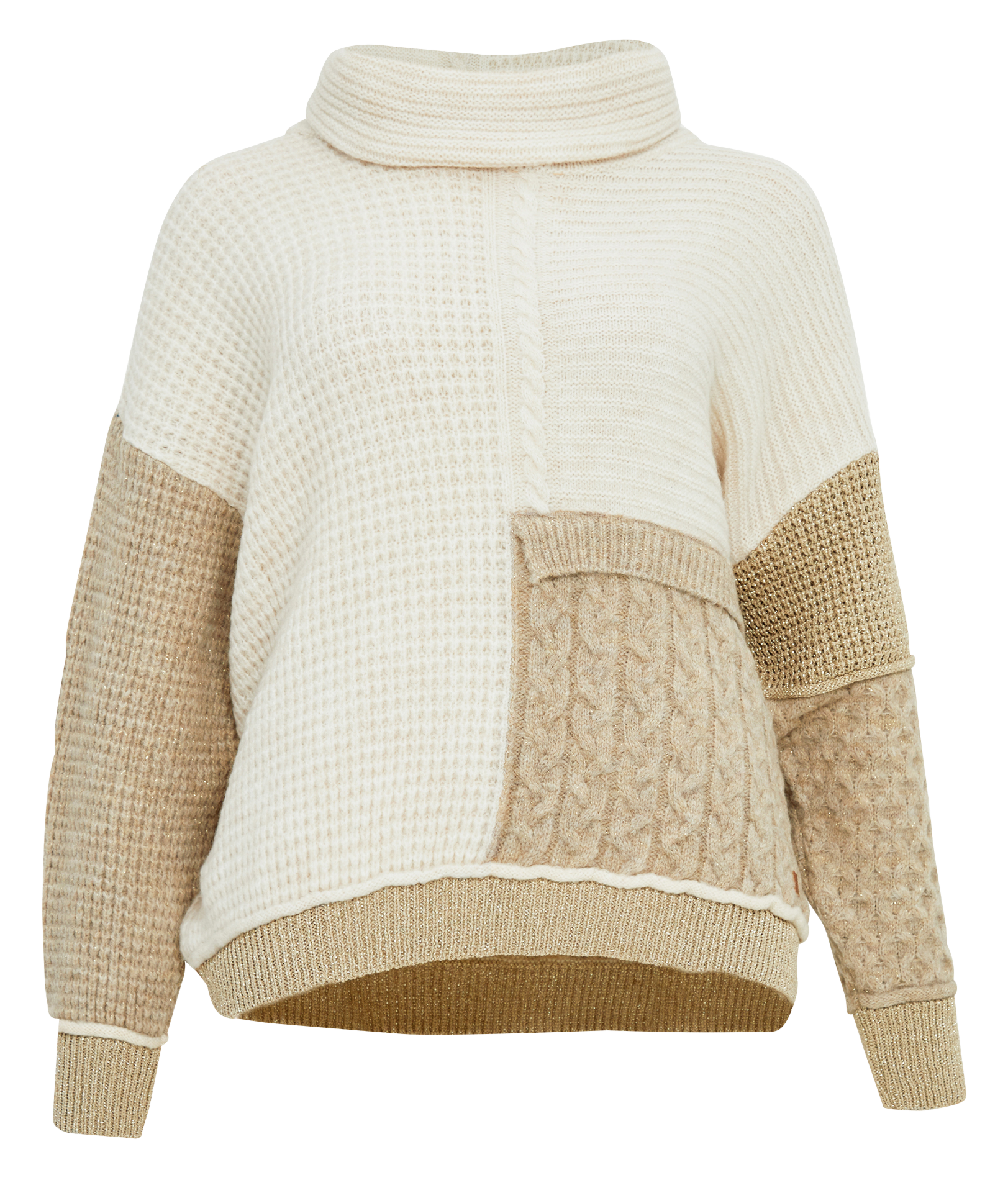 Pull torsadé col roulé | Blanc
