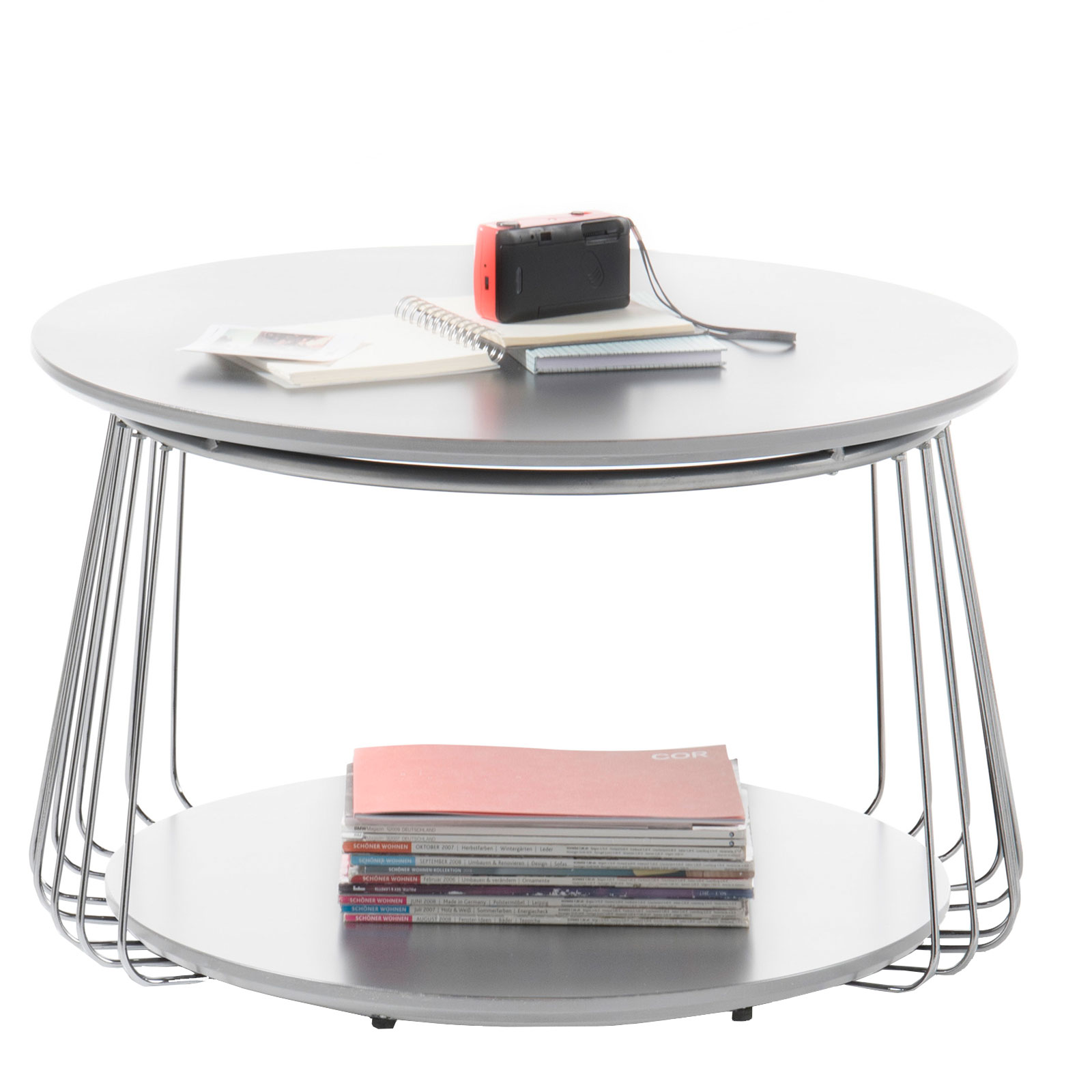 Couchtisch - weiß - rund - 70 cm