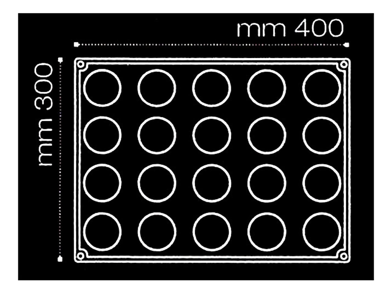 Moule sphère Pavoflex - Ø 5 cm - 40 x 30 cm - Pavoni