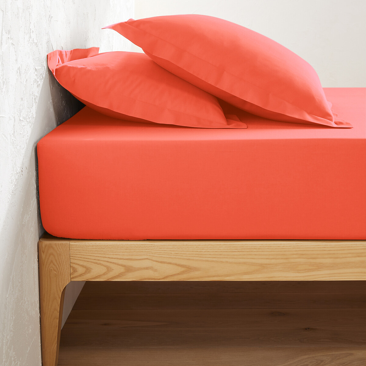LA REDOUTE INTERIEURS<br>Lençol de baixo liso em tecido tergal, bainha de 25 cm, Scenario