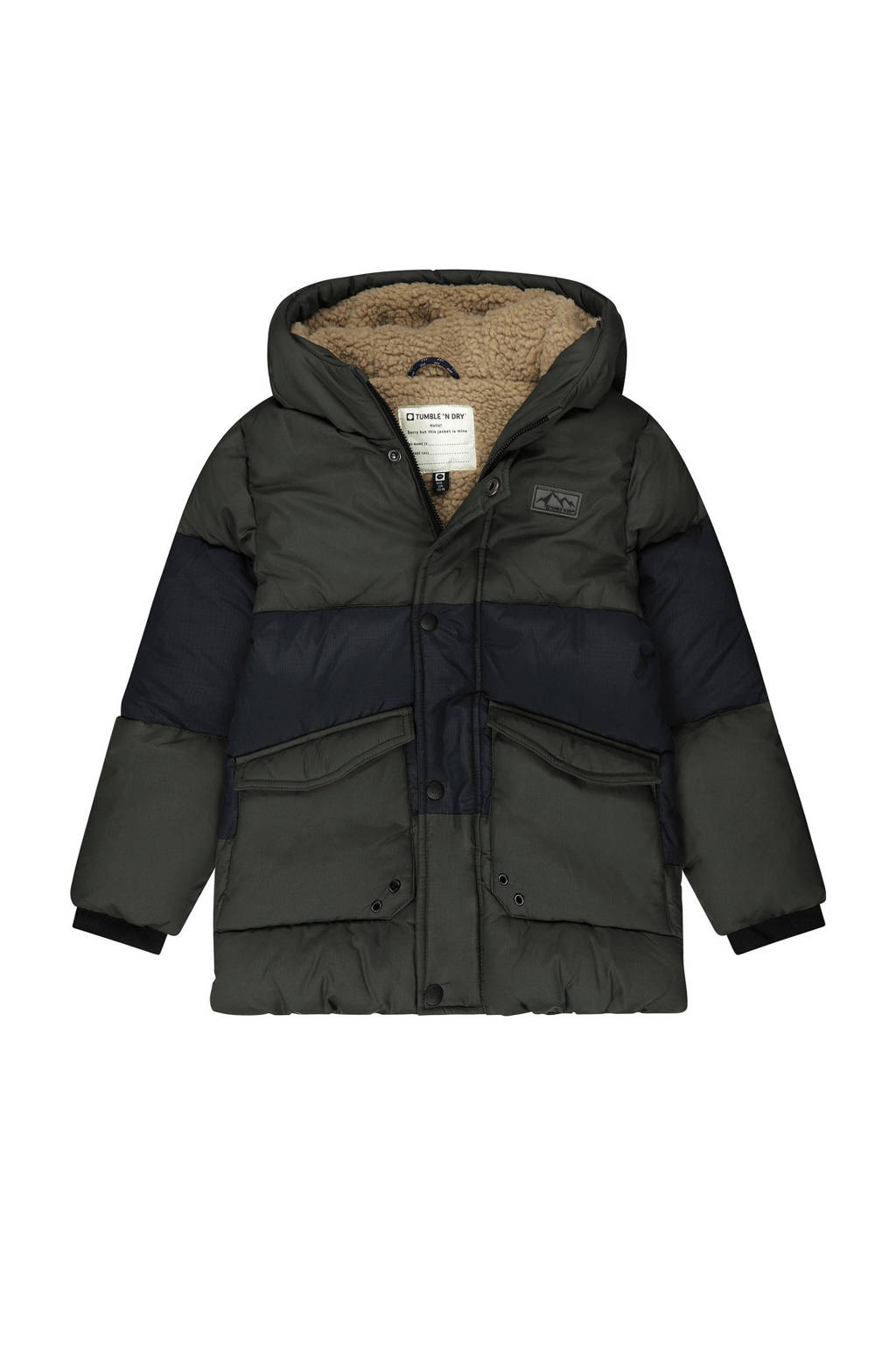 Tumble 'n Dry gewatteerde winterjas Leipzig groen/zwart