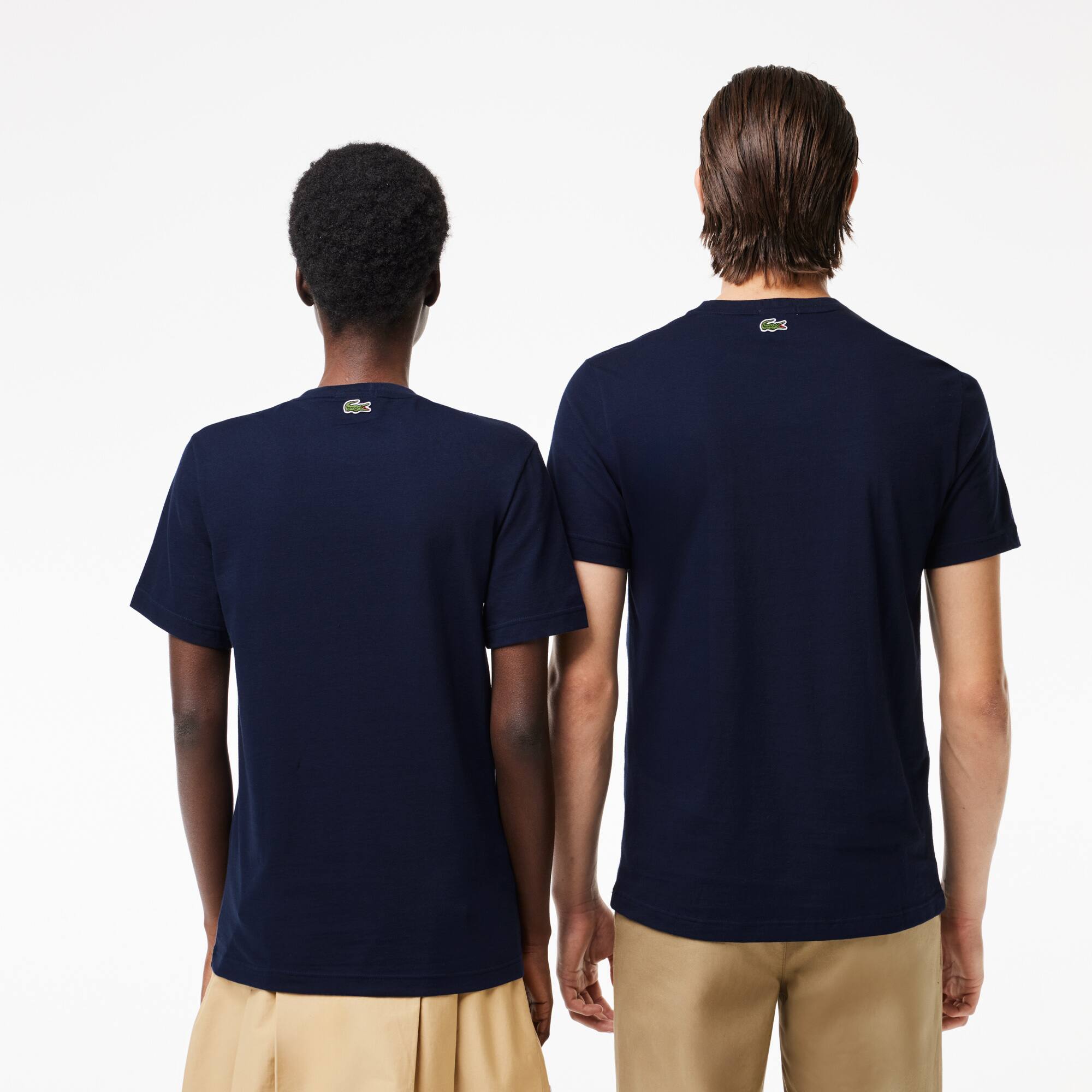T-Shirt aus Baumwolljersey mit Logo T-Shirts - Blau - Lacoste - Unisex