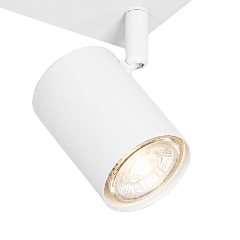 Moderne plafondlamp wit 3-lichts verstelbaar rechthoekig - Jeana